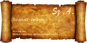 Szalai Anton névjegykártya