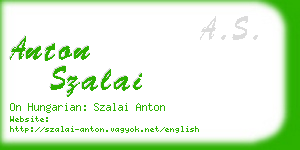 anton szalai business card